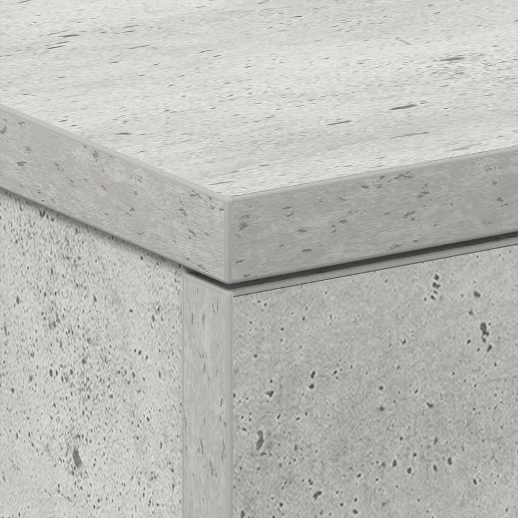 Nattbord 2 stk betonggrå 38x35x56 cm konstruert tre