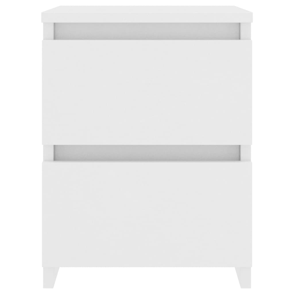 Nattbord hvit 30x30x40 cm konstruert tre