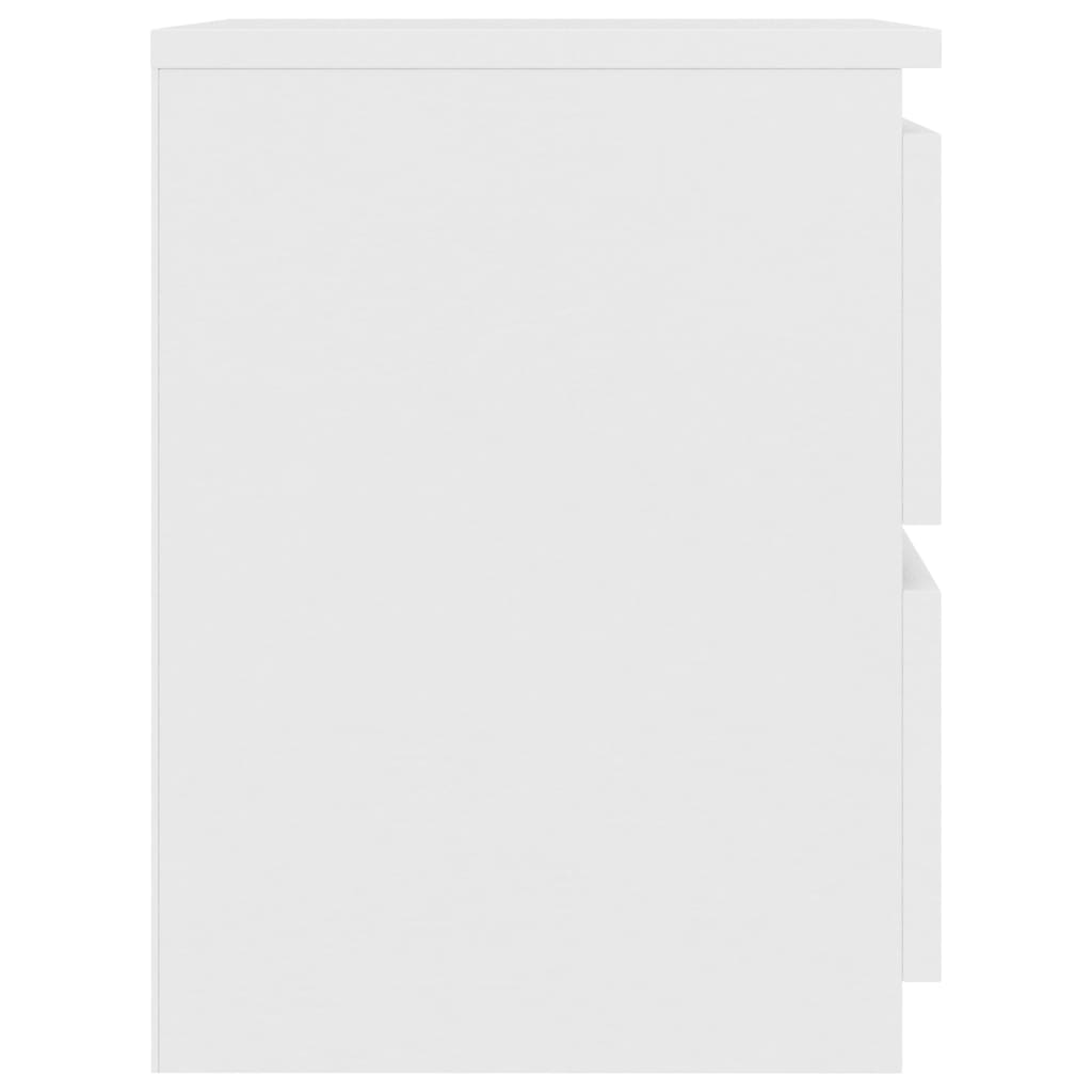 Nattbord hvit 30x30x40 cm konstruert tre