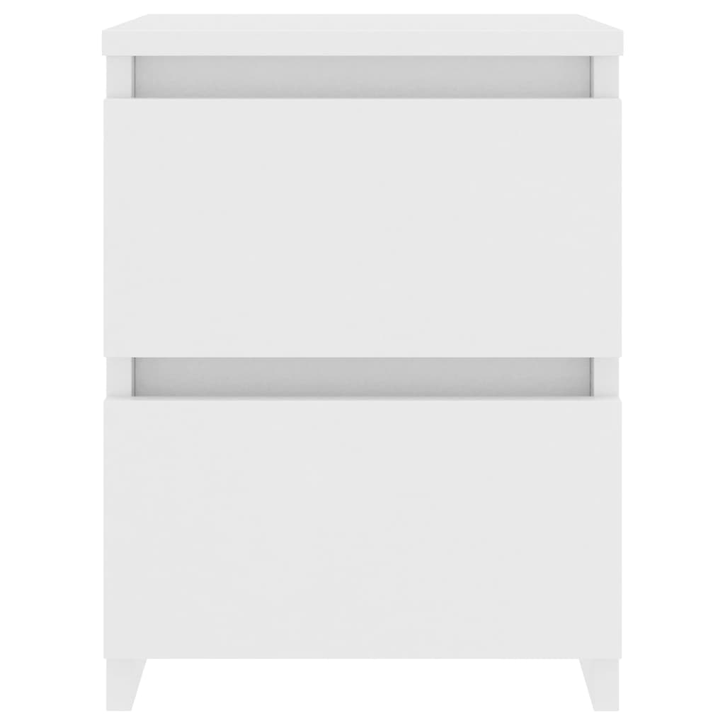 Nattbord 2 stk hvit 30x30x40 cm konstruert tre