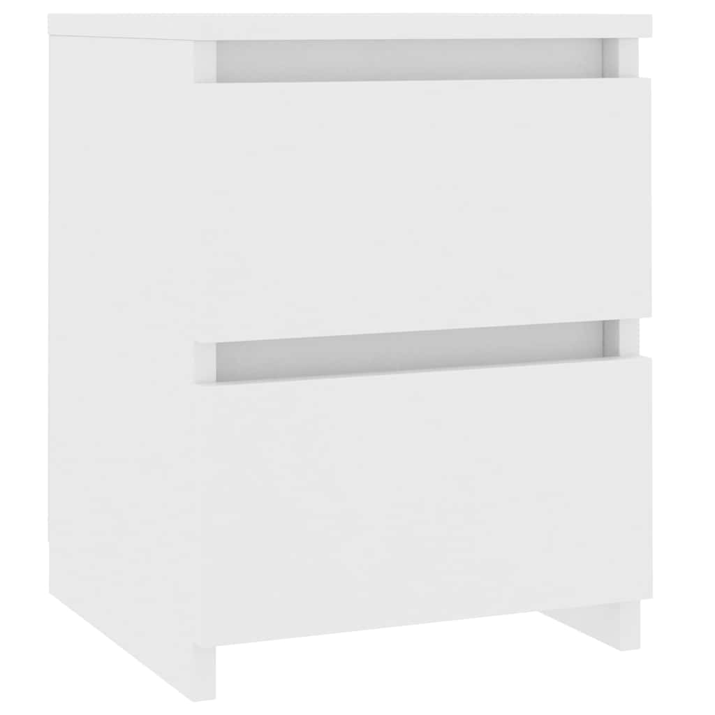 Nattbord 2 stk hvit 30x30x40 cm konstruert tre