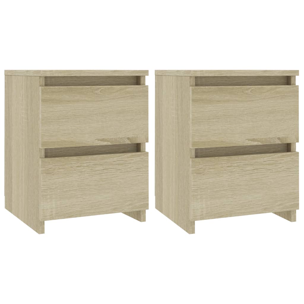 Nattbord 2 stk sonoma eik 30x30x40 cm konstruert tre