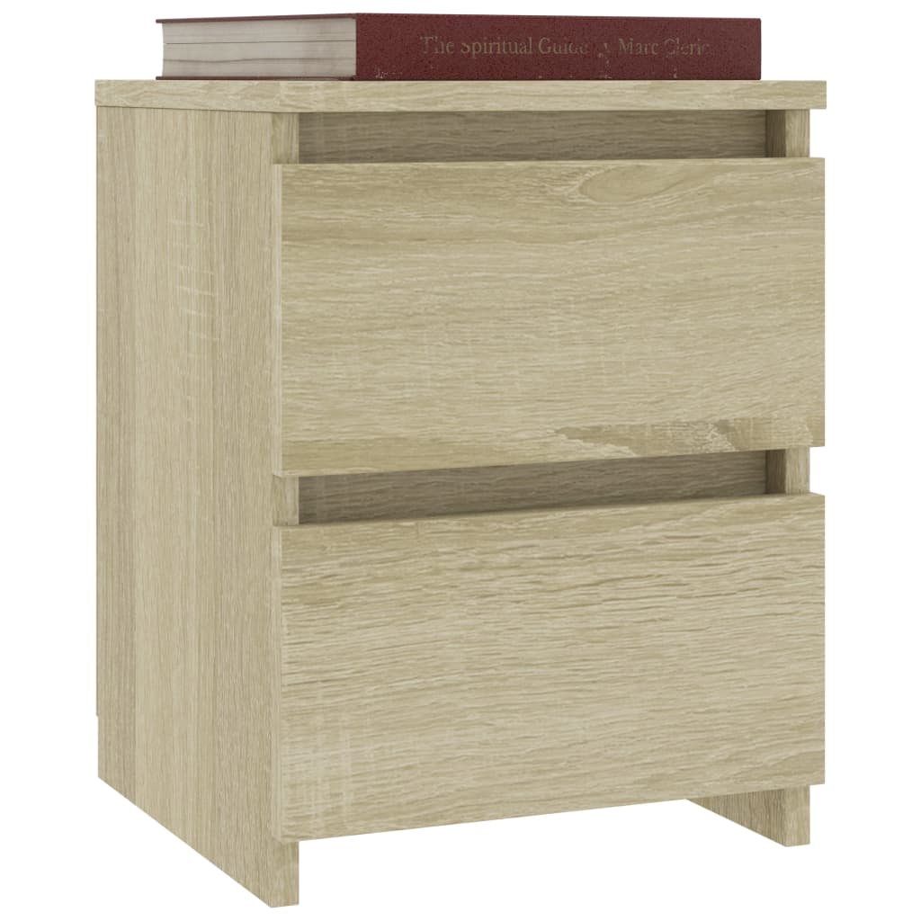 Nattbord 2 stk sonoma eik 30x30x40 cm konstruert tre