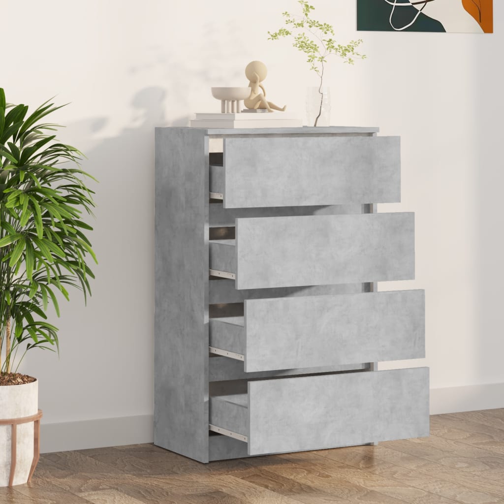 Skjenk betonggrå 60x35x98,5 cm konstruert tre
