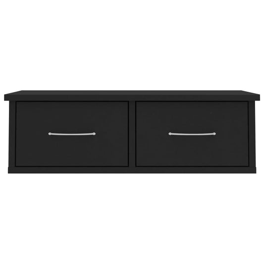Veggskuff svart 60x26x18,5 cm konstruert tre