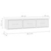 Vegghylle med skuff hvit 88x26x18,5 cm konstruert tre