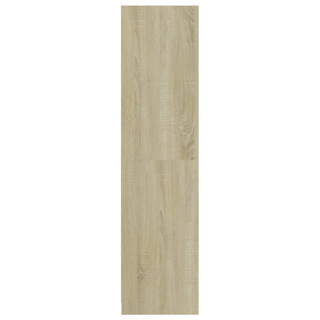 Garderobe med skuffer sonoma eik 50x50x200 cm konstruert tre