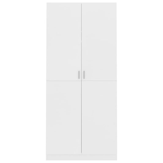 Garderobe hvit 90x52x200 cm konstruert tre