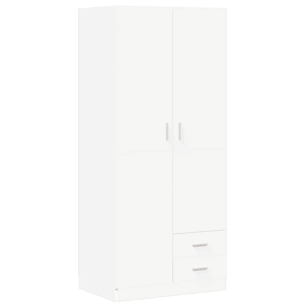 Garderobe hvit 80x52x180 cm konstruert tre