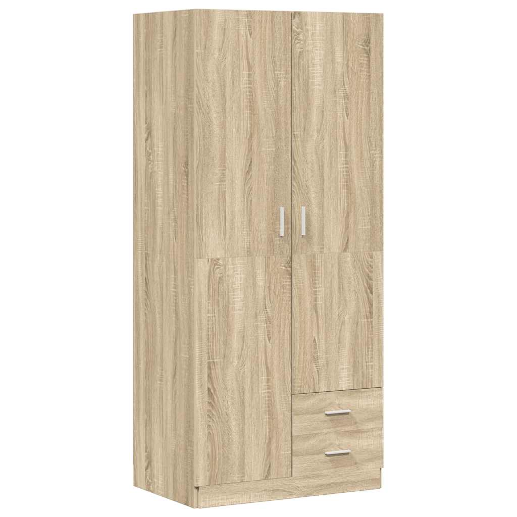 Garderobe sonoma eik 80x52x180 cm konstruert tre