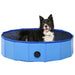 Sammenleggbart hundebasseng blå 80x20 cm PVC