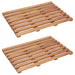 Badematter 2 stk heltre akasie 56x37 cm