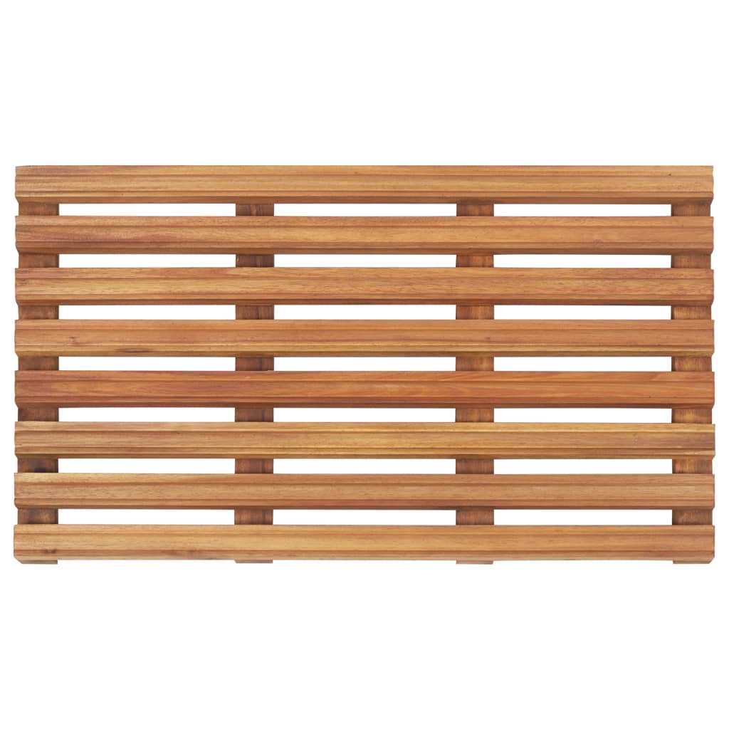 Badematter 2 stk heltre akasie 56x37 cm