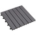 Terrasseflis 10 pcs Grå 30 x 30 cm Acacia Hardtre