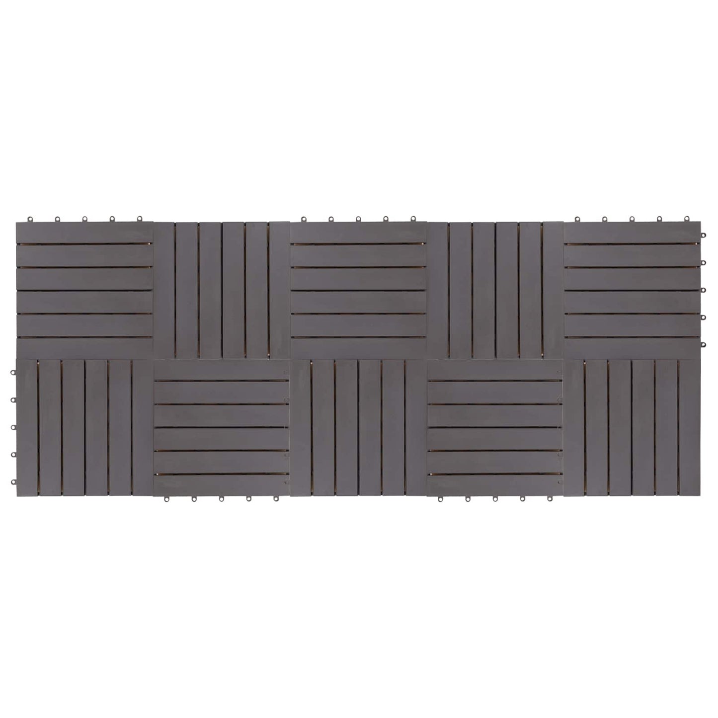 Terrasseflis 10 pcs Grå 30 x 30 cm Acacia Hardtre