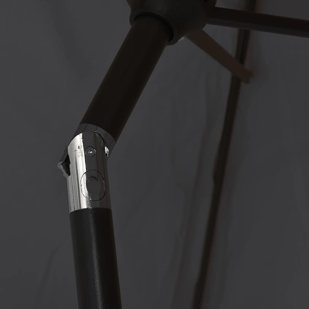 Parasoll med metallstang 300x200 cm svart vidaXL