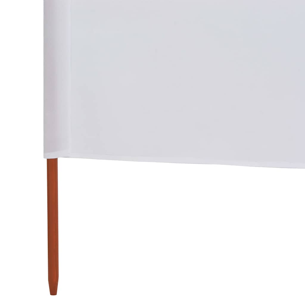 Vindskjerm 3 paneler stoff 400x80 cm sandhvit vidaXL