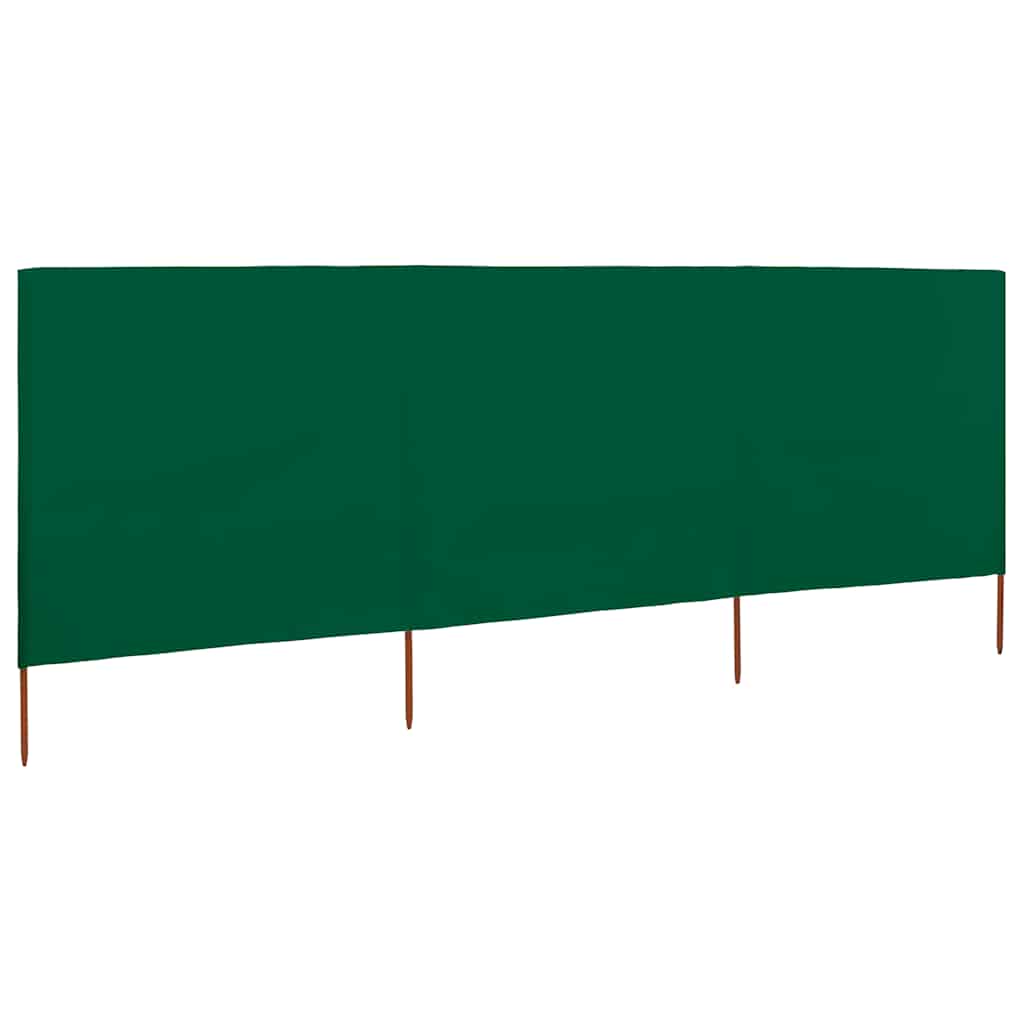 Vindskjerm 3 paneler stoff 400x80 cm grønn vidaXL