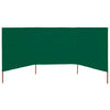 Vindskjerm 3 paneler stoff 400x80 cm grønn