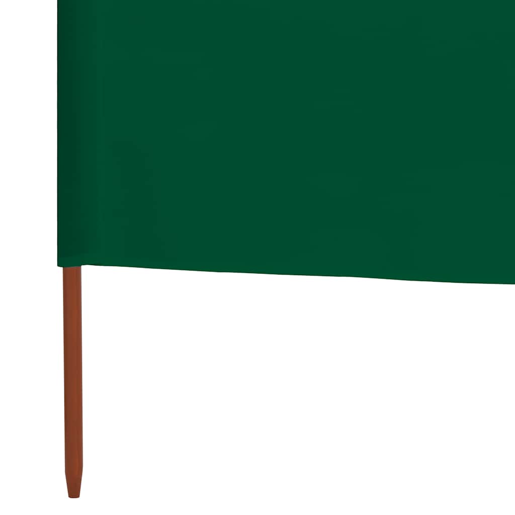 Vindskjerm 3 paneler stoff 400x80 cm grønn vidaXL