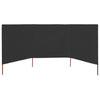 Vindskjerm 3 paneler stoff 400x80 cm antrasitt