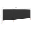 Vindskjerm 3 paneler stoff 400x80 cm antrasitt