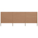 Vindskjerm 3 paneler stoff 400x80 cm gråbrun vidaXL