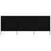 Vindskjermer 3 paneler stoff 400x120 cm svart