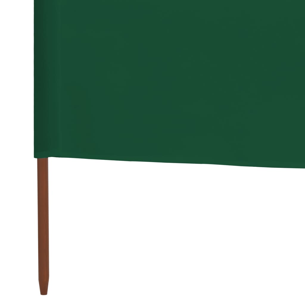 Vindskjerm 3 paneler stoff 400x160 cm grønn