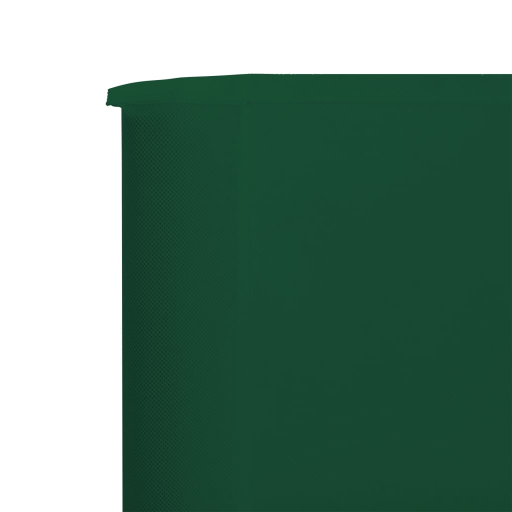 Vindskjerm 3 paneler stoff 400x160 cm grønn