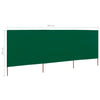 Vindskjerm 3 paneler stoff 400x160 cm grønn