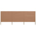 Vindskjerm 3 paneler stoff 400x160 cm gråbrun