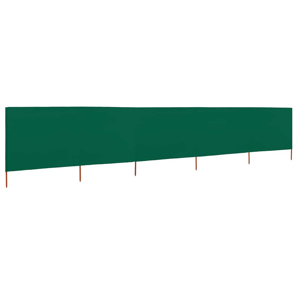Vindskjerm 5 paneler stoff 600x80 cm grønn vidaXL