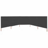 Vindskjerm 5 paneler stoff 600x80 cm antrasitt