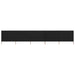 Vindskjerm 5 paneler stoff 600x80 cm svart