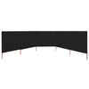 Vindskjerm 5 paneler stoff 600x80 cm svart