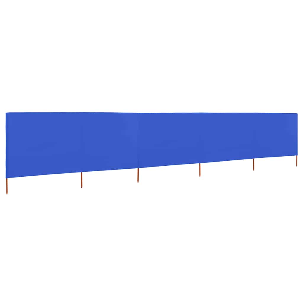 Vindskjerm 5 paneler stoff 600x80 cm asurblå vidaXL