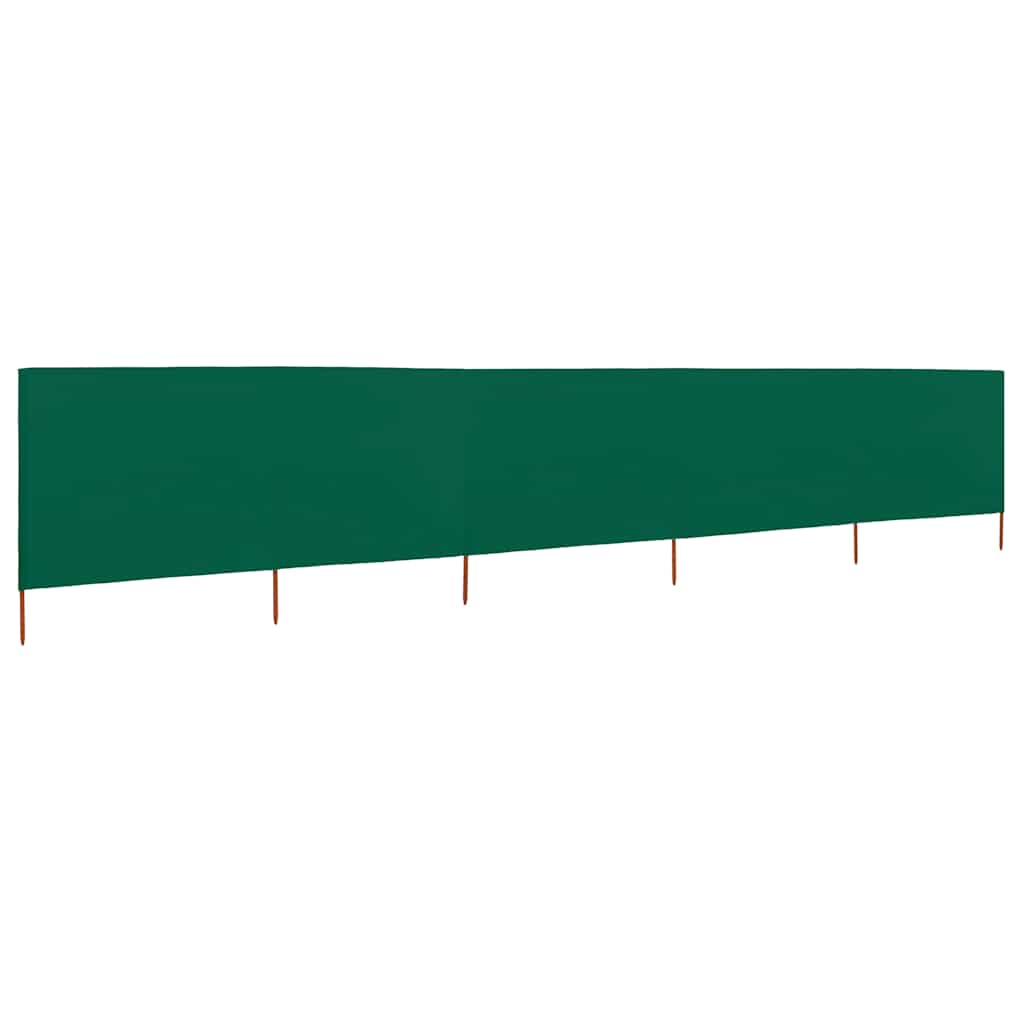 Vindskjerm 5 paneler stoff 600x120 cm grønn vidaXL
