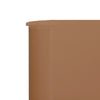 Vindskjerm 5 paneler stoff 600x120 cm gråbrun