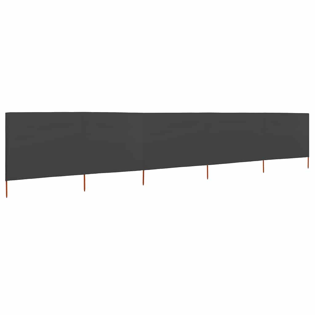 Vindskjerm 5 paneler stoff 600x160 cm antrasitt vidaXL