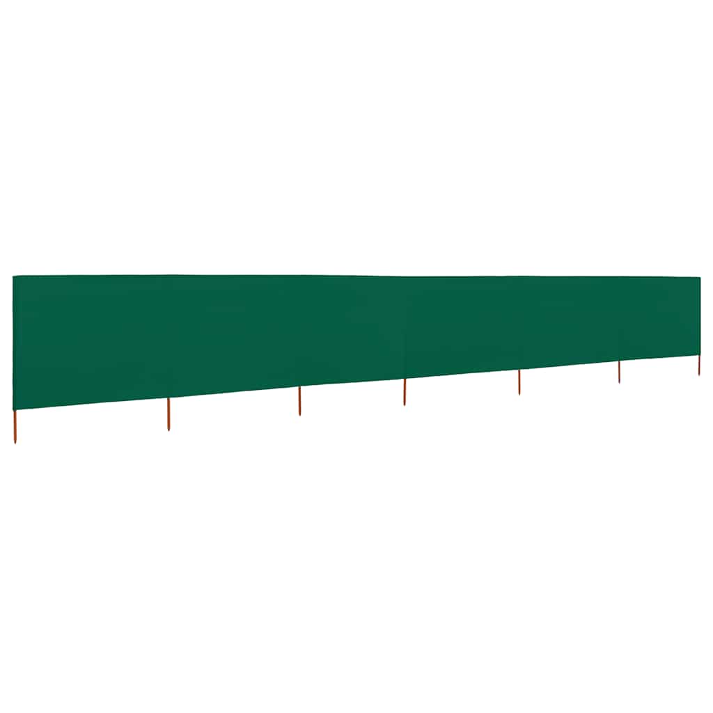 Vindskjerm 6 paneler stoff 800x160 cm grønn vidaXL