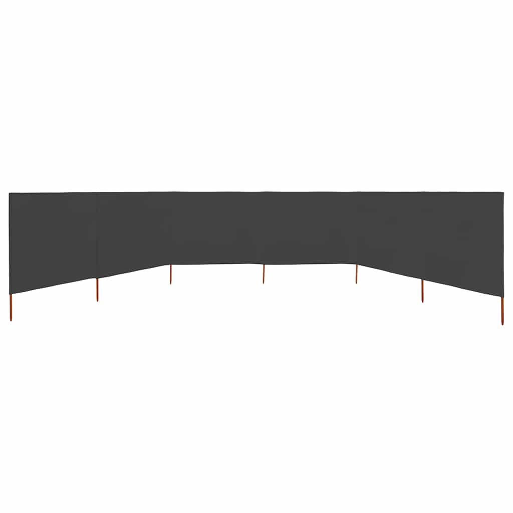 Vindskjerm 6 paneler stoff 800x160 cm antrasitt vidaXL