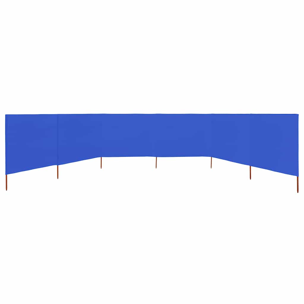 Vindskjerm 6 paneler stoff 800x160 cm asurblå vidaXL