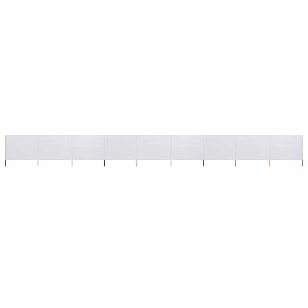 Vindskjerm 9 paneler stoff 1200x80 cm sandhvit vidaXL