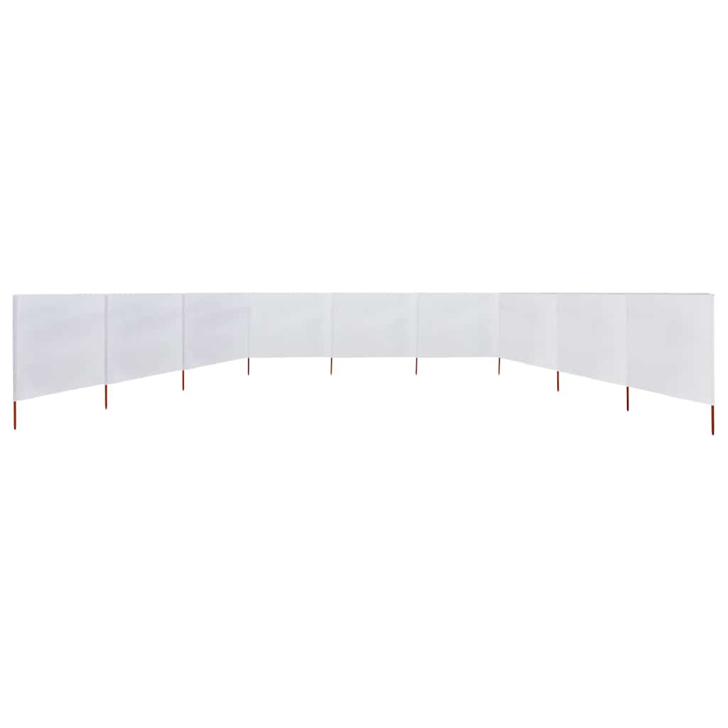 Vindskjerm 9 paneler stoff 1200x80 cm sandhvit vidaXL