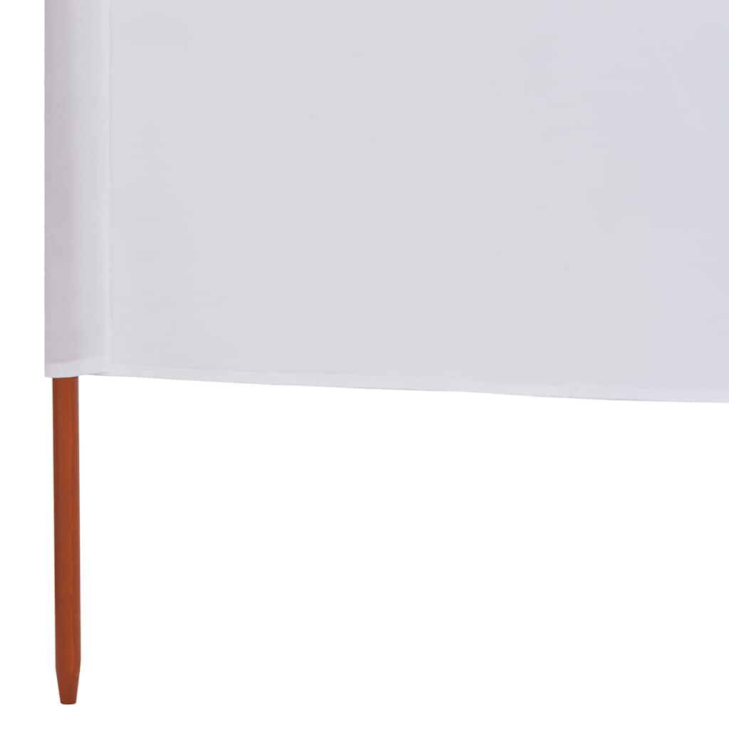 Vindskjerm 9 paneler stoff 1200x80 cm sandhvit vidaXL