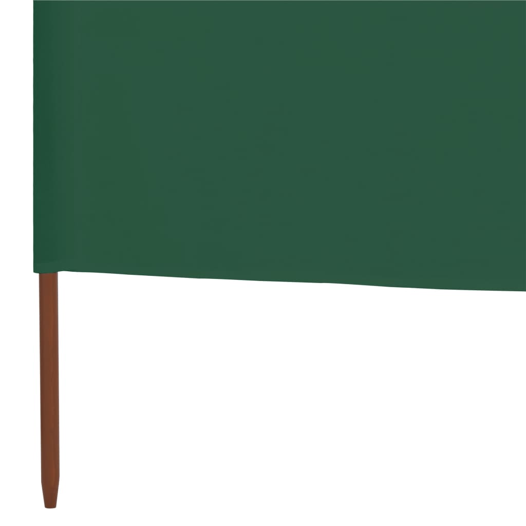 Vindskjerm 9 paneler stoff 1200x80 cm grønn