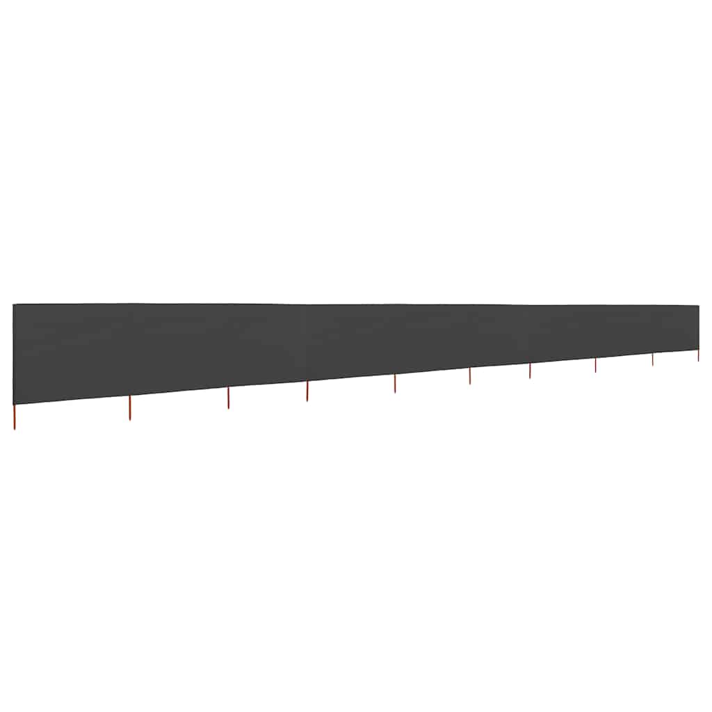 Vindskjerm 9 paneler stoff 1200x80 cm antrasitt vidaXL