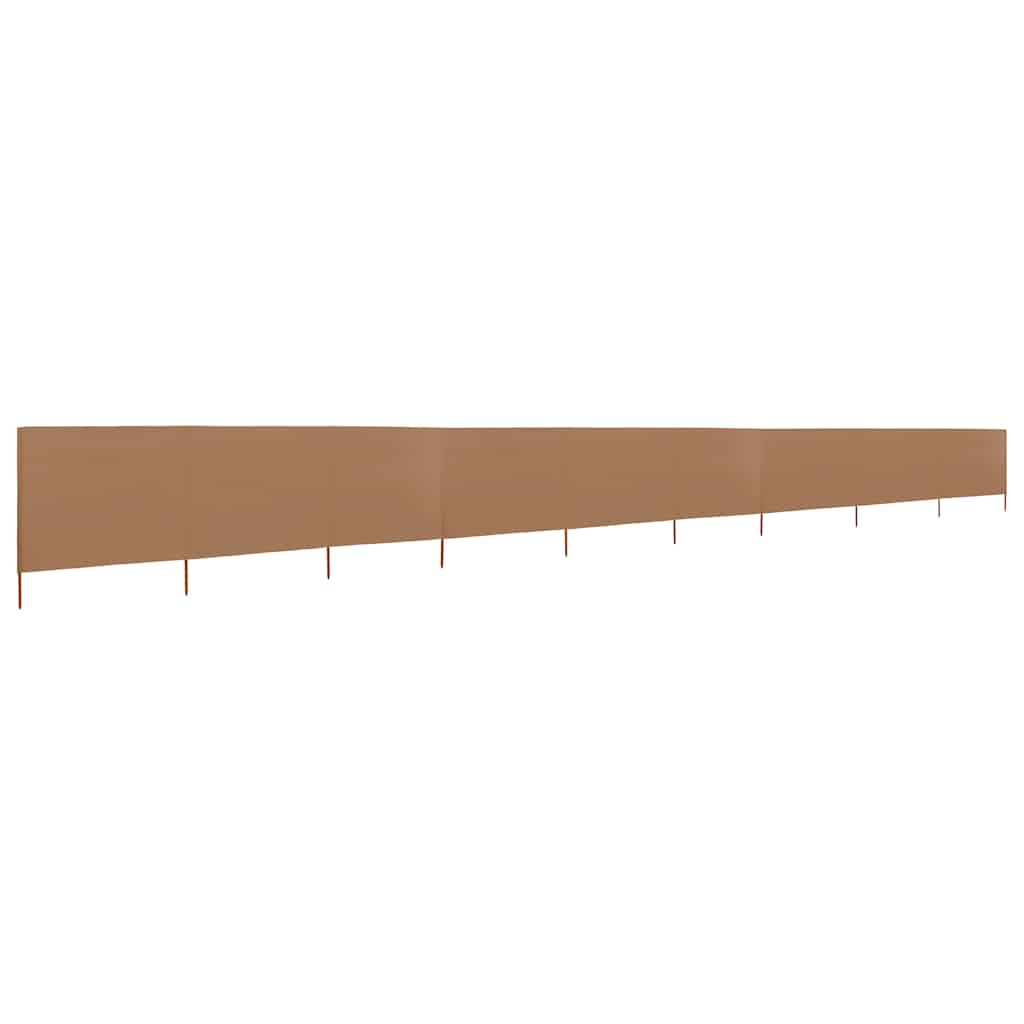 Vindskjerm 9 paneler stoff 1200x160 cm gråbrun vidaXL
