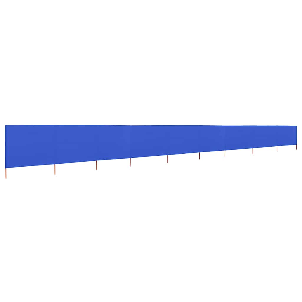 Vindskjerm 9 paneler stoff 1200x160 cm asurblå vidaXL